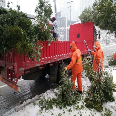 公司领导深入抗雪救灾现场慰问一线工人