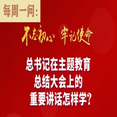 总书记在主题教育总结大会上的重要讲话怎样学?