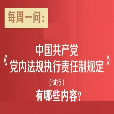 《中国共产党党内法规执行责任制规定(试行)》 有哪些内容?
