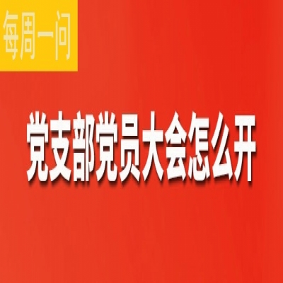 党支部党员大会怎么开?