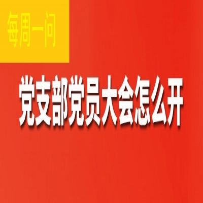 党支部党员大会怎么开?