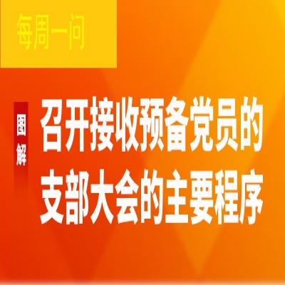 召开接收预备党员的支部大会的主要程序