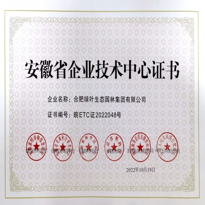 喜报:绿叶集团荣获“安徽省企业技术中心” 称号