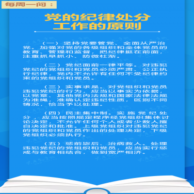 党的纪律处分工作的原则是什么?