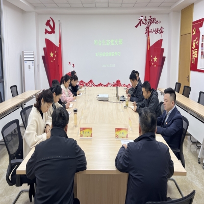 和合生态党支部组织开展3月份政治理论学习