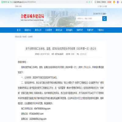 喜报:绿叶集团万年清工程项目管理有限公司再获“合肥市监理AAA级信用企业”荣誉称号