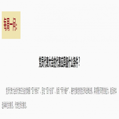 党员代表大会的代表应具备什么条件?